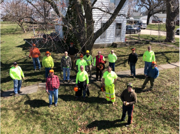 Valley Disaster Relief crew outside of a jobsite. 