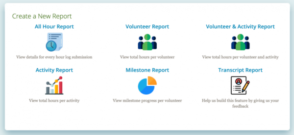 Track it Forward Reports Page Screenshot