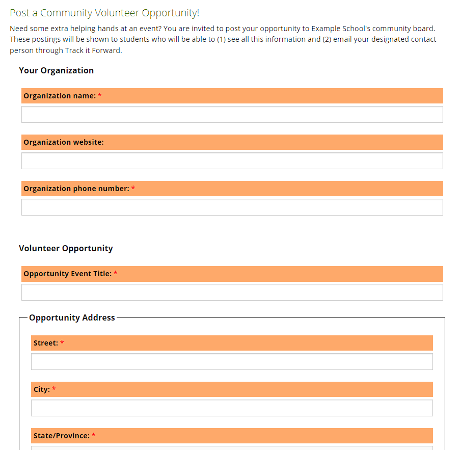 Community Service Directory screenshot