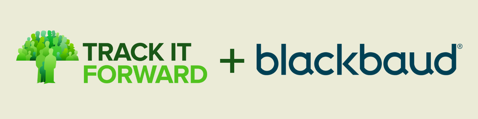 Track it Forward and Blackbaud logos. Track it Forward now integrates with Blackbaud SIS for student service hours programs. This is the best way to log volunteer hours with Blackbaud.
