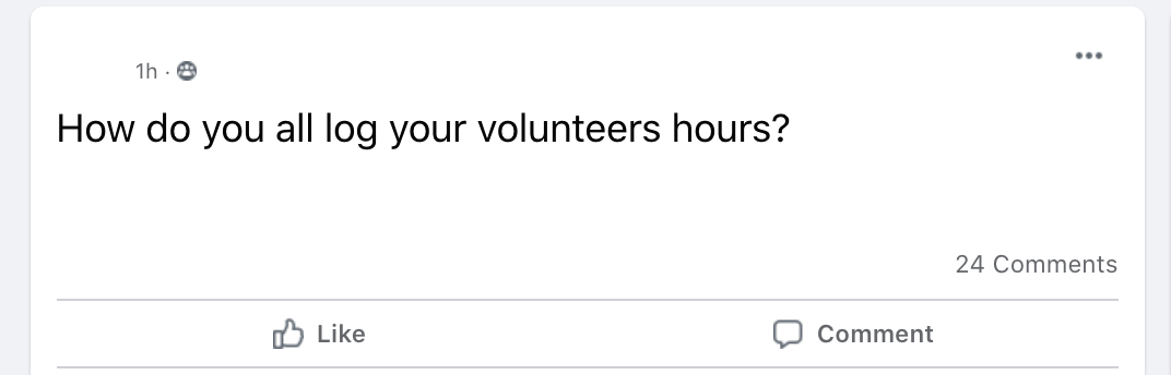 How do you all log volunteer hours? 