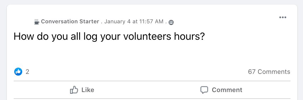 How do you all log your volunteers hours?