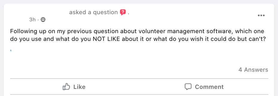 Following up on my previous question about volunteer management software, which one do you use and what do you NOT LIKE about it or what do you wish it could do but can't?