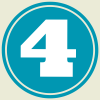 Blue graphic of a number 4